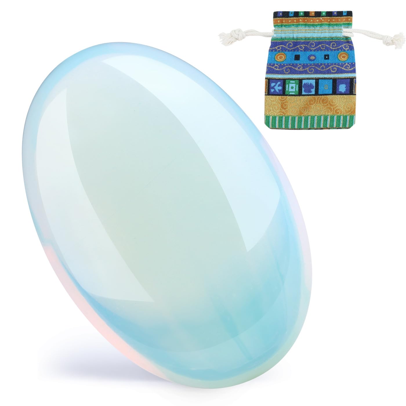 DUQGUHO piedraopal palmo 2,4 pulgadas en la mano para equilibrio y calma