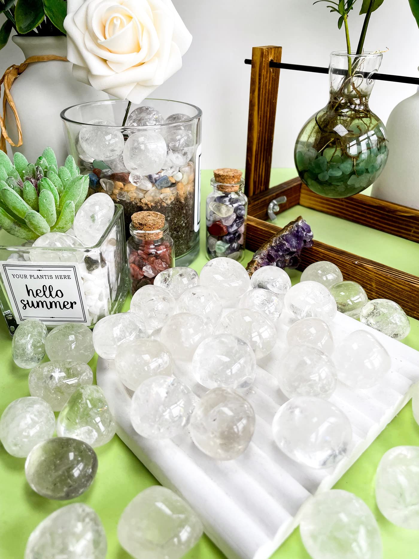 DUQGUHO piedras cristal irregulares, acento perfecto para acuarios y terrarios