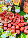 DUQGUHO jaspe rojo, piedras decorativas para jarrones