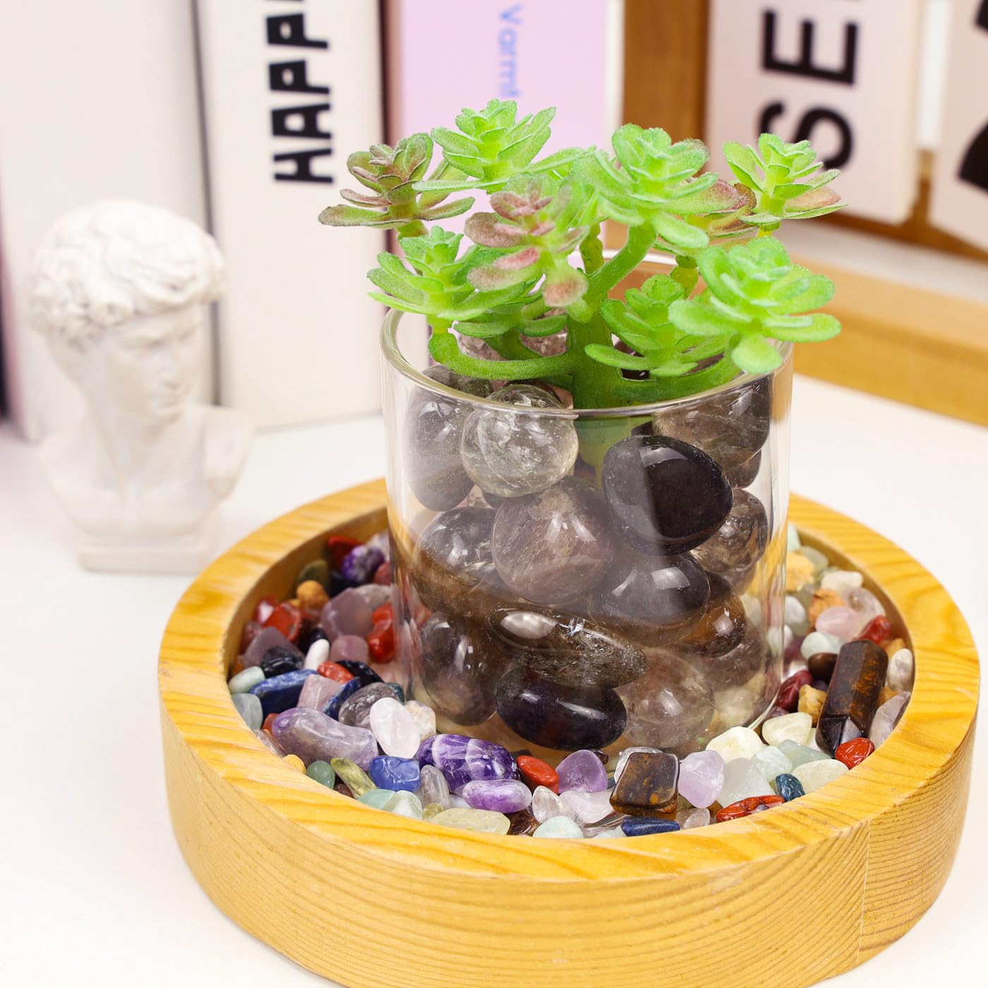 DUQGUHO piedras para terrarios y acuarios con brillo natural.