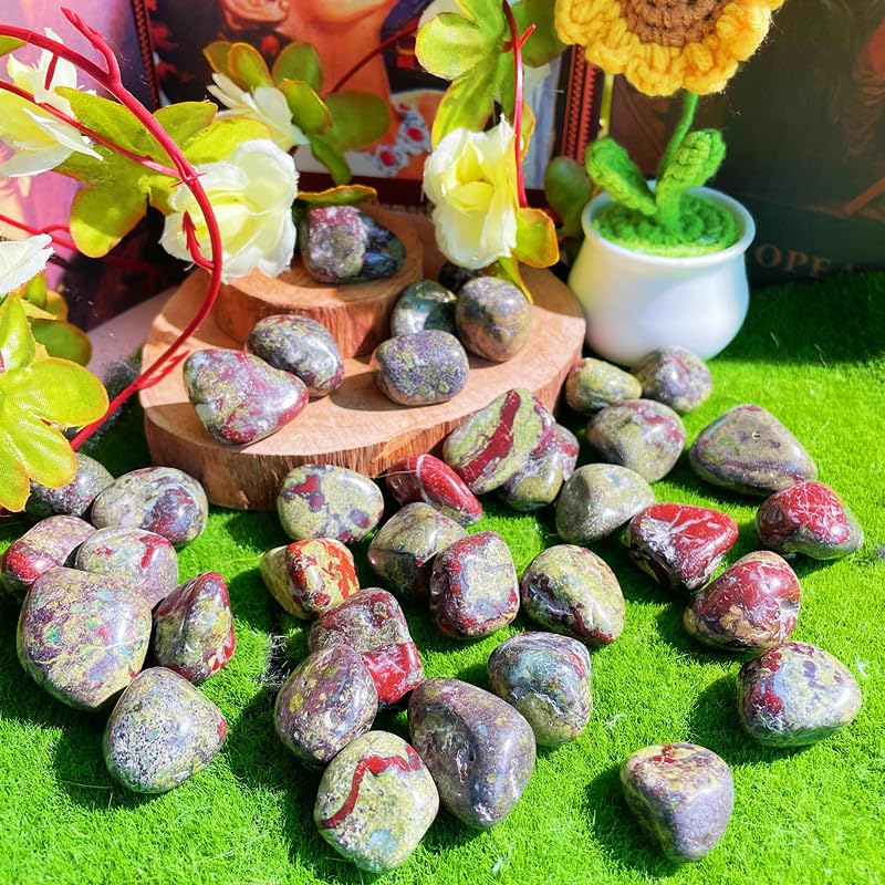 DUQGUHO Piedra Sangre de Dragón para joyería artesanal y manualidades.