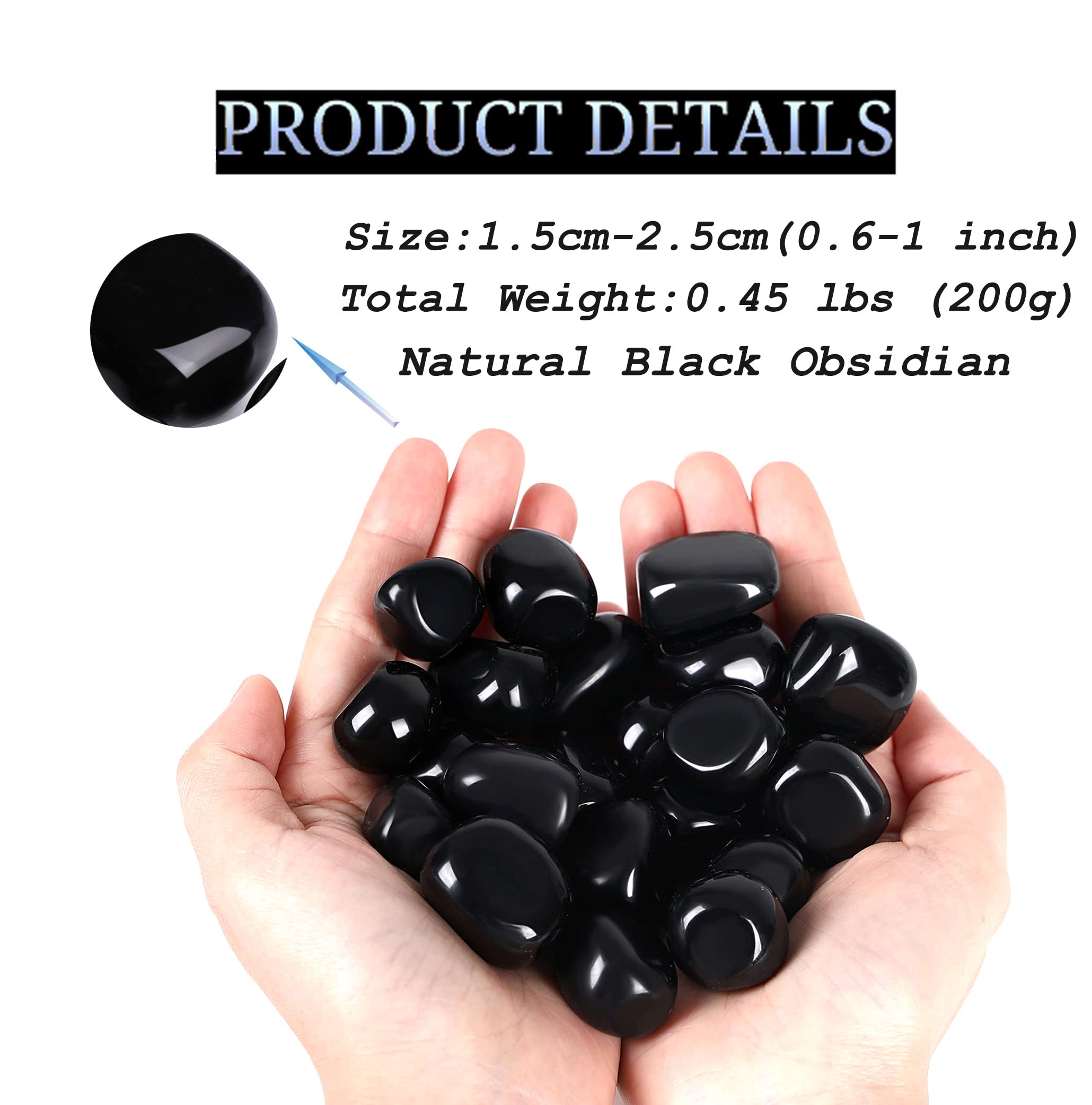 Regalo DUQGUHO de piedras obsidianas, símbolo de buena energía y suerte