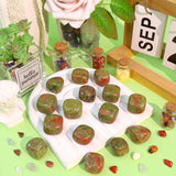 DUQGUHO Unakite: cristales decorativos brillantes para acentos de mesa