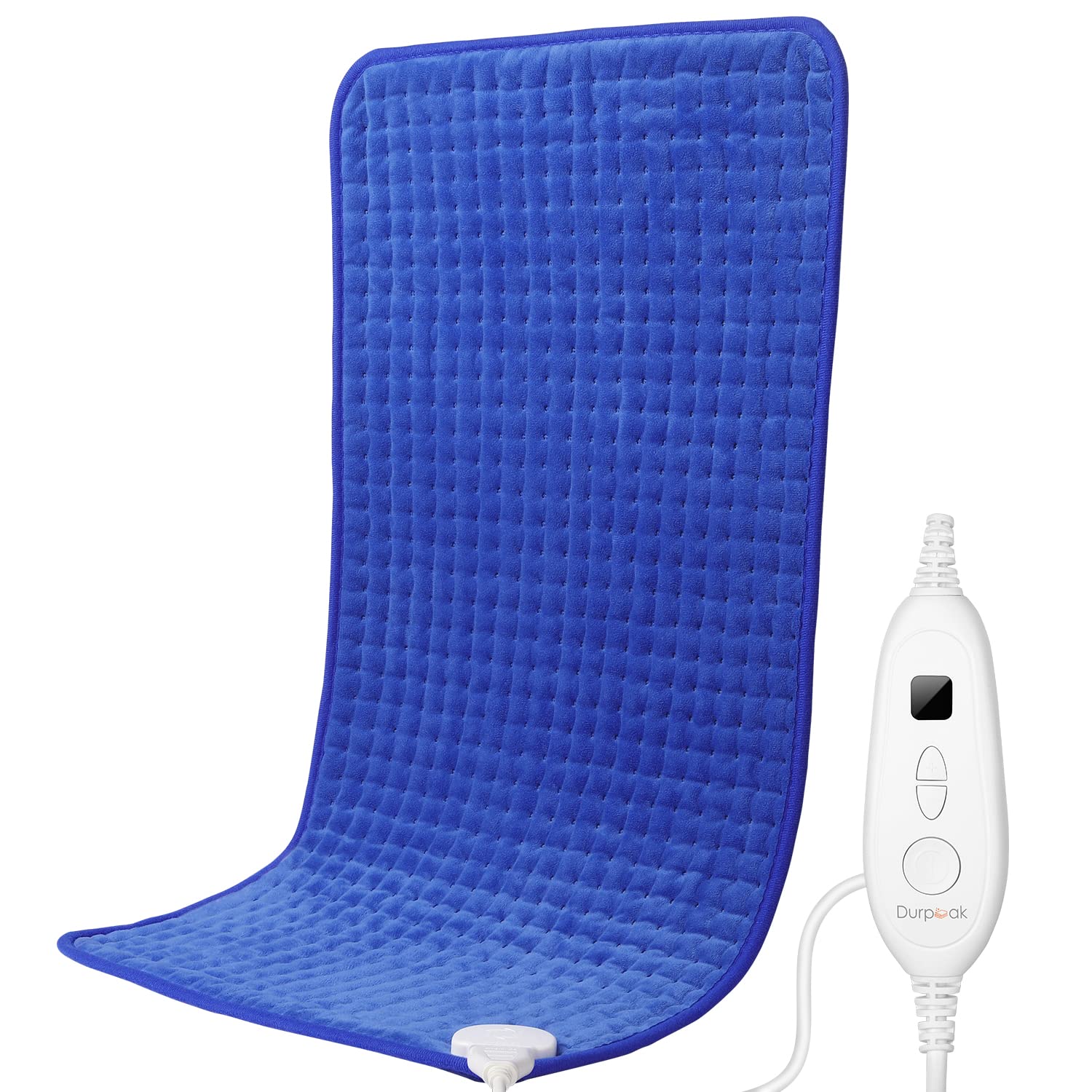 Durpeak almohadilla de calor 33x17 con tejido microplush para comodidad suave.