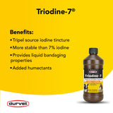 Durvet Triodine-7, aplicacion-manual para limpieza de heridas y zonas contaminadas.