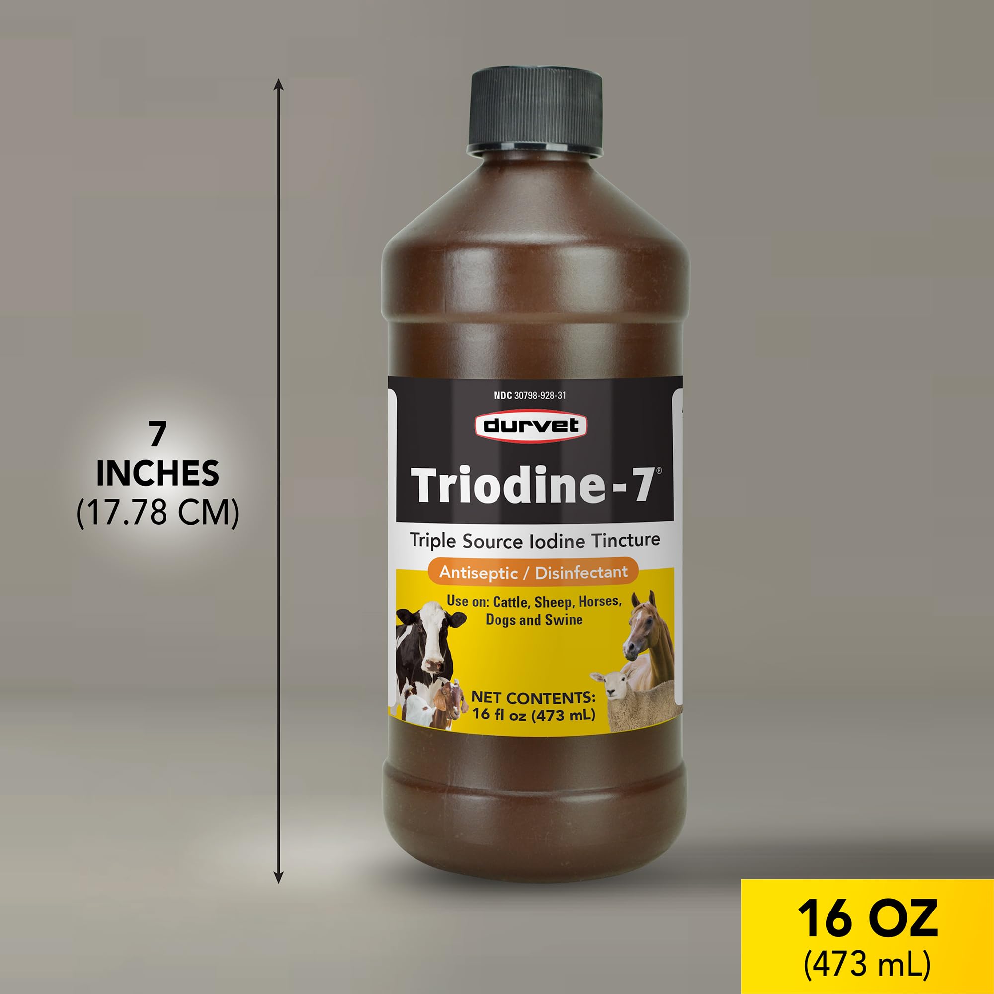 Durvet Triodine-7, desinfeccion-superficies ideal para areas de trabajo limpias.