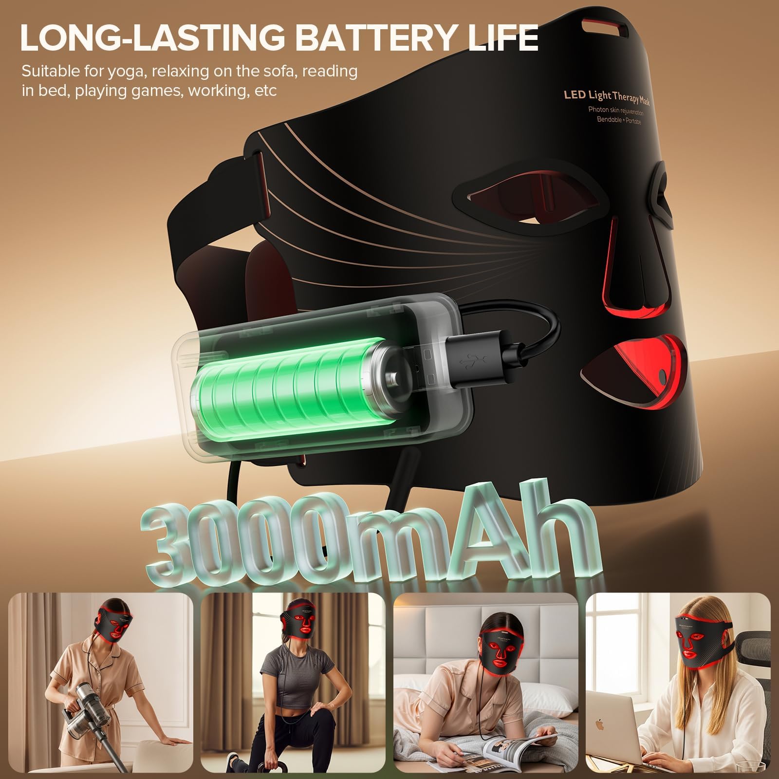 Control remoto recargable de Duuckin para ajustar la terapia sin quitar la máscara.