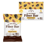Barras D'Vash Fibra Pecán Cacao en empaque, snack práctico para llevar.
