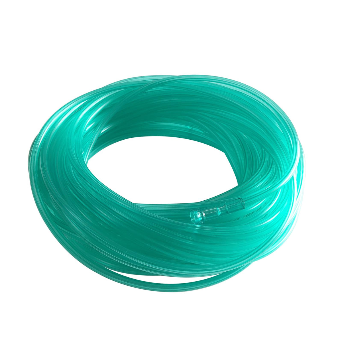 Tubo de oxígeno DWCHECK 75ft con visibilidad verde para seguridad del paciente
