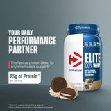 Envase de Elite 100% Whey de 25 porciones ideal para entrenar.