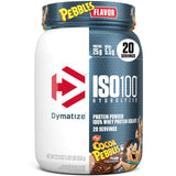 Dymatize ISO100 Cocoa Pebbles frente del envase, proteína de alta calidad
