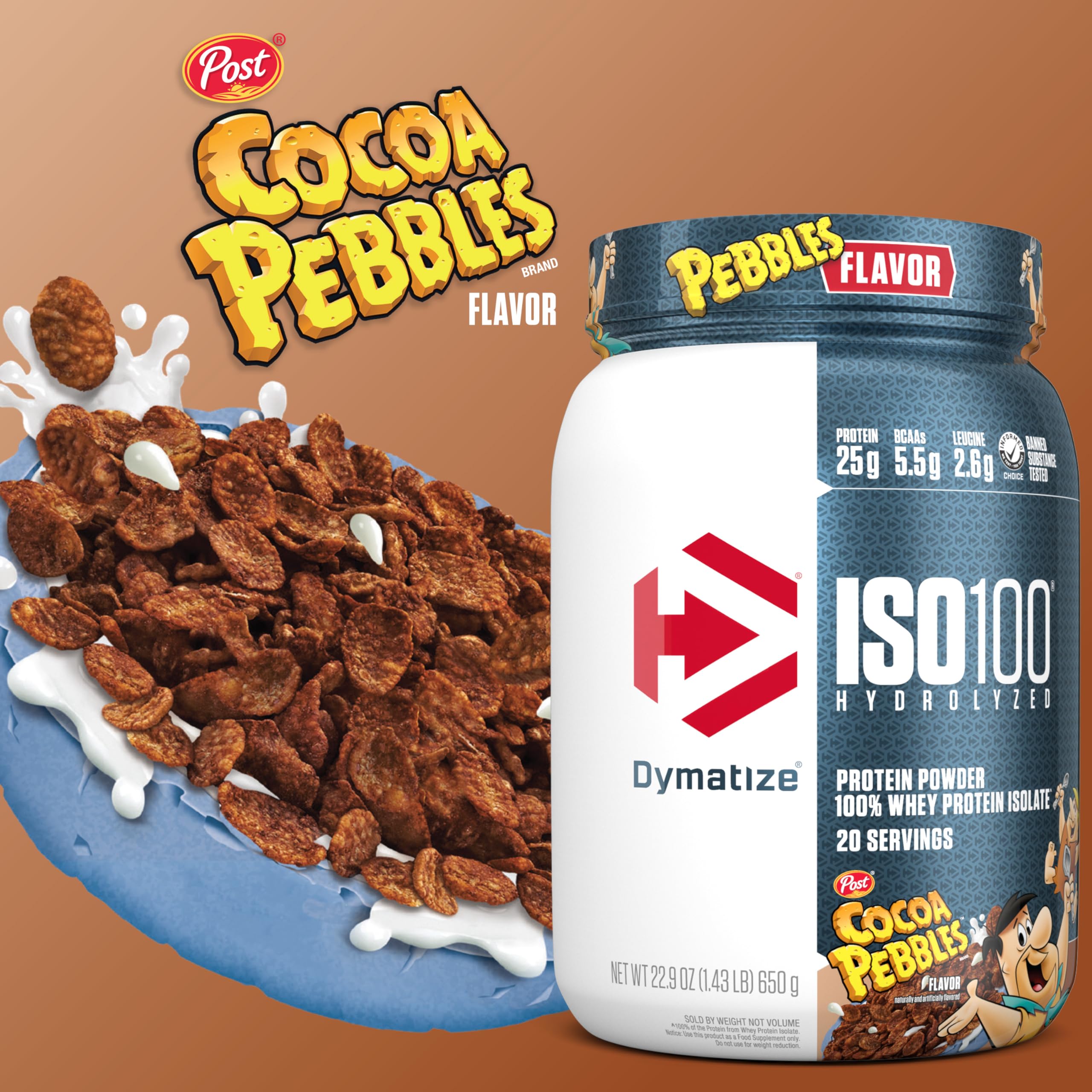 Porciones de 25 g de proteína ISO100 Cocoa Pebbles