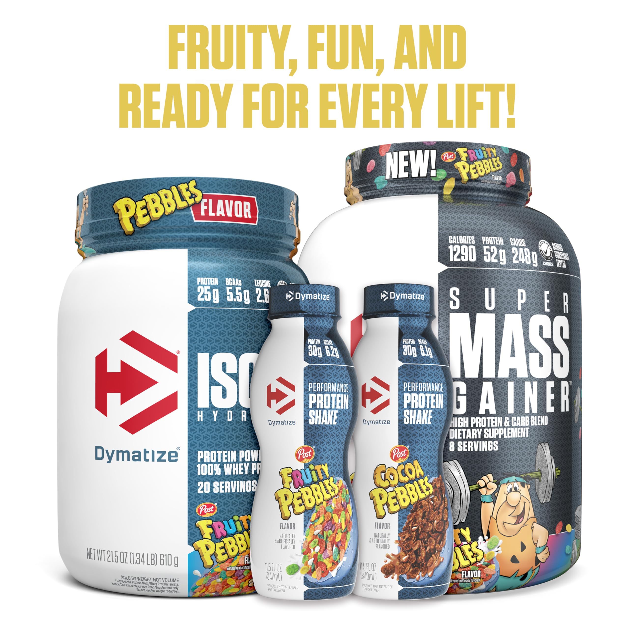 Envase de Dymatize ISO100 Fruity Pebbles pensado para transporte seguro