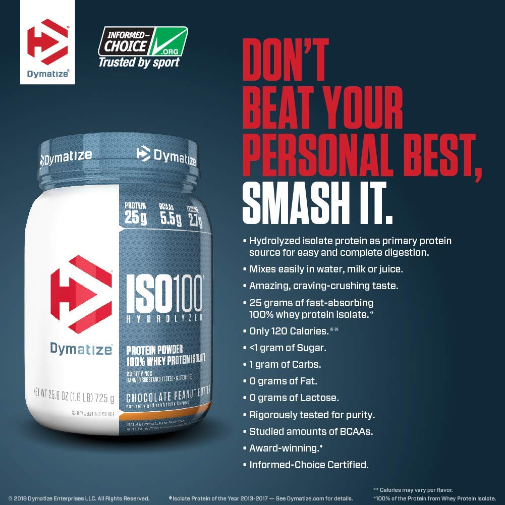 ISO100 de Dymatize, absorción rápida ideal para entrenamientos intensos