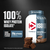 Dymatize ISO100, porción de 25 g ideal para recuperación después del entrenamiento.