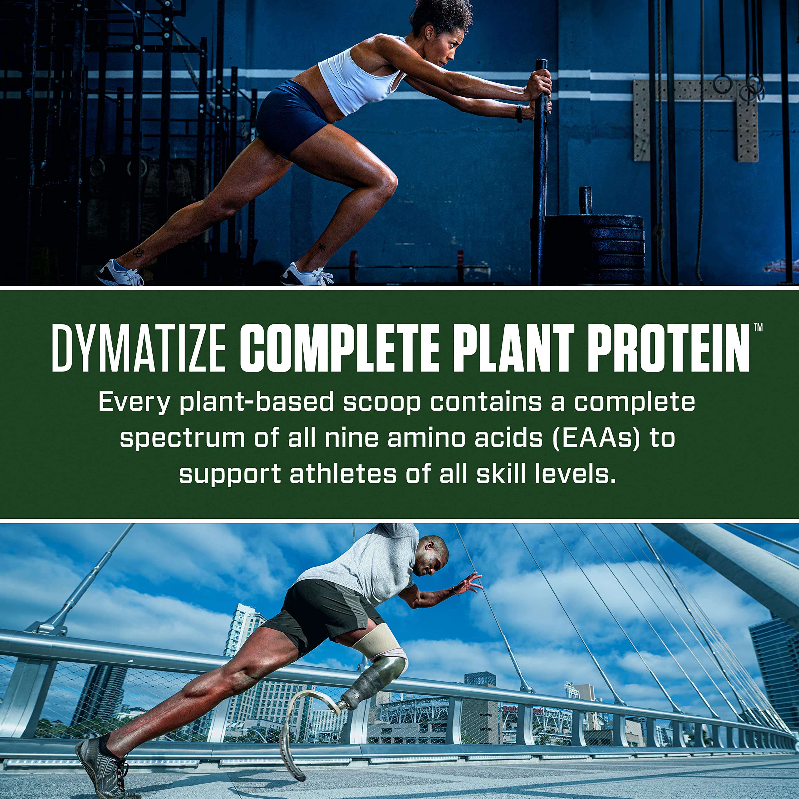 Uso post-entrenamiento con Dymatize Proteína Vegetal Vanilla, apoyo a la recuperación y músculos.