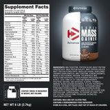 Dymatize Super Mass Gainer: 10.7 g de BCAA para soporte de la síntesis proteica