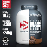 Dymatize Super Mass Gainer con 1280 calorías por porción para apoyar la ingesta calórica diaria
