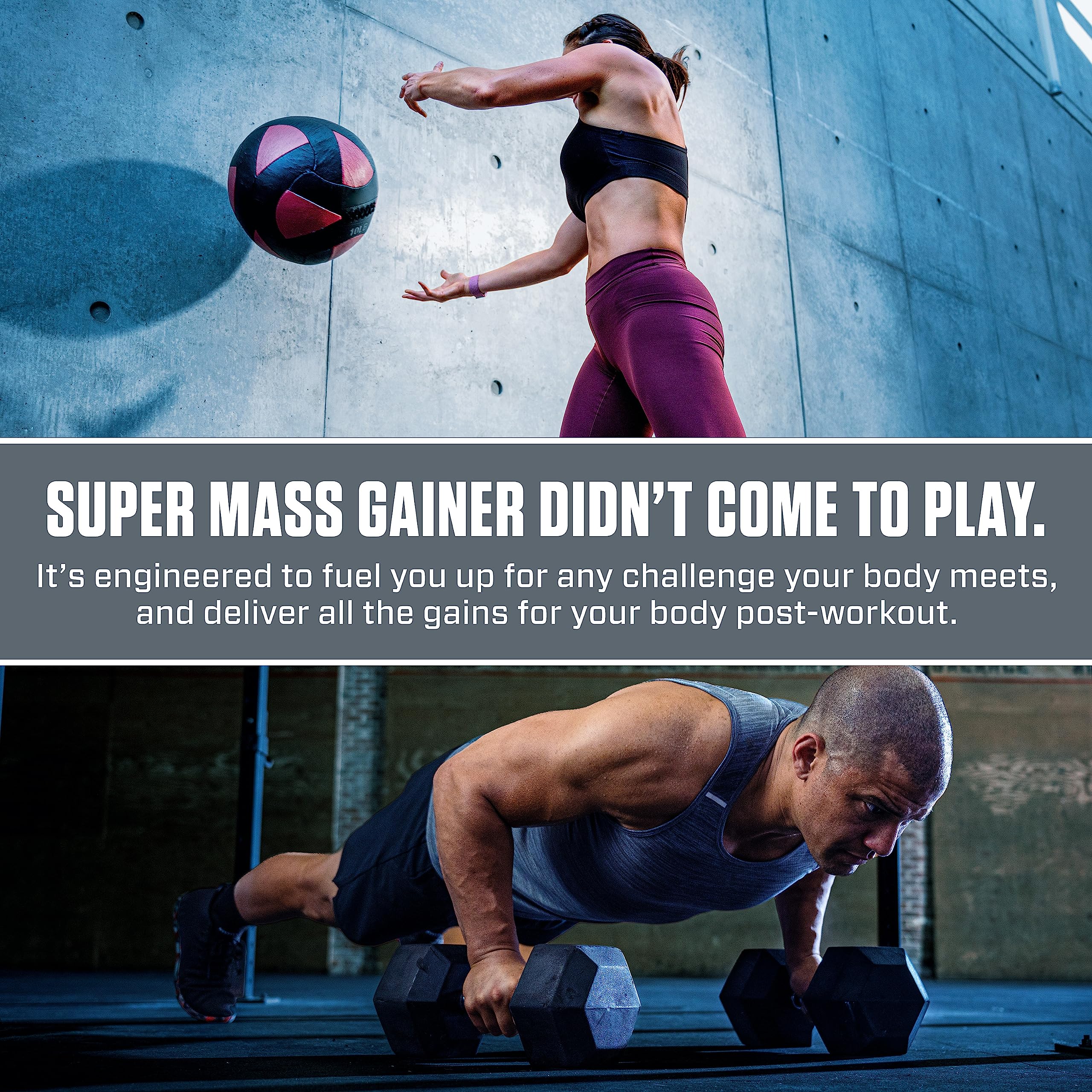 Dymatize Super Mass Gainer: mezcla de whey y caseína para liberación sostenida