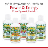 Dynamic Health Aloe Vera pura, ideal para mezclar con agua o jugos.