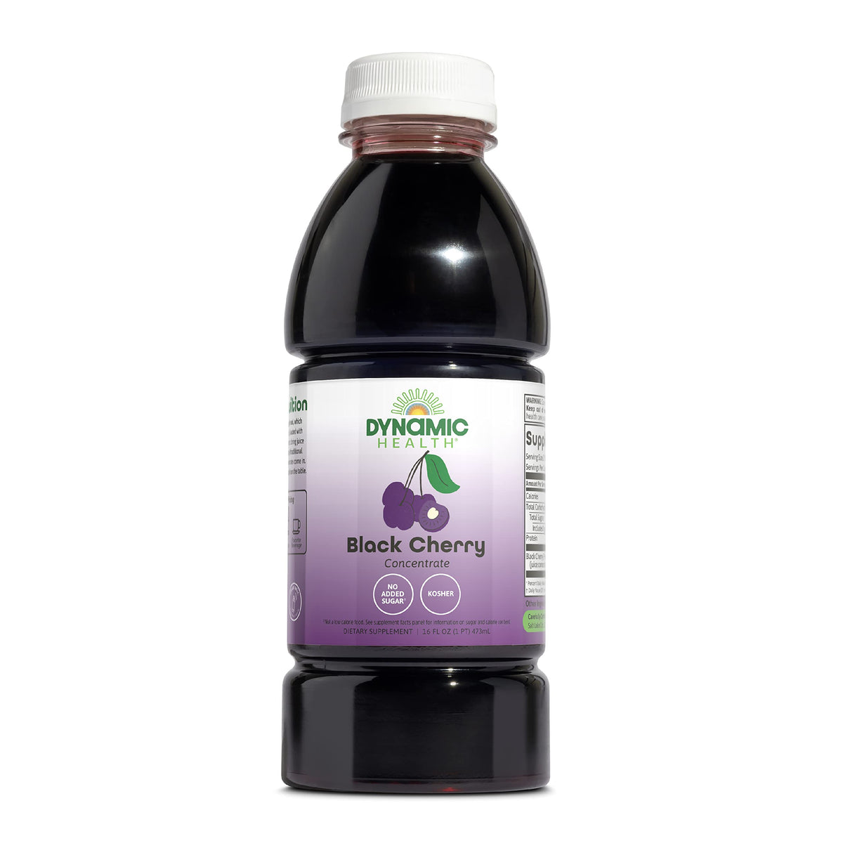 Dynamic Health Cereza Negra: botella de concentrado de 16 onzas para sabor intenso y antioxidante