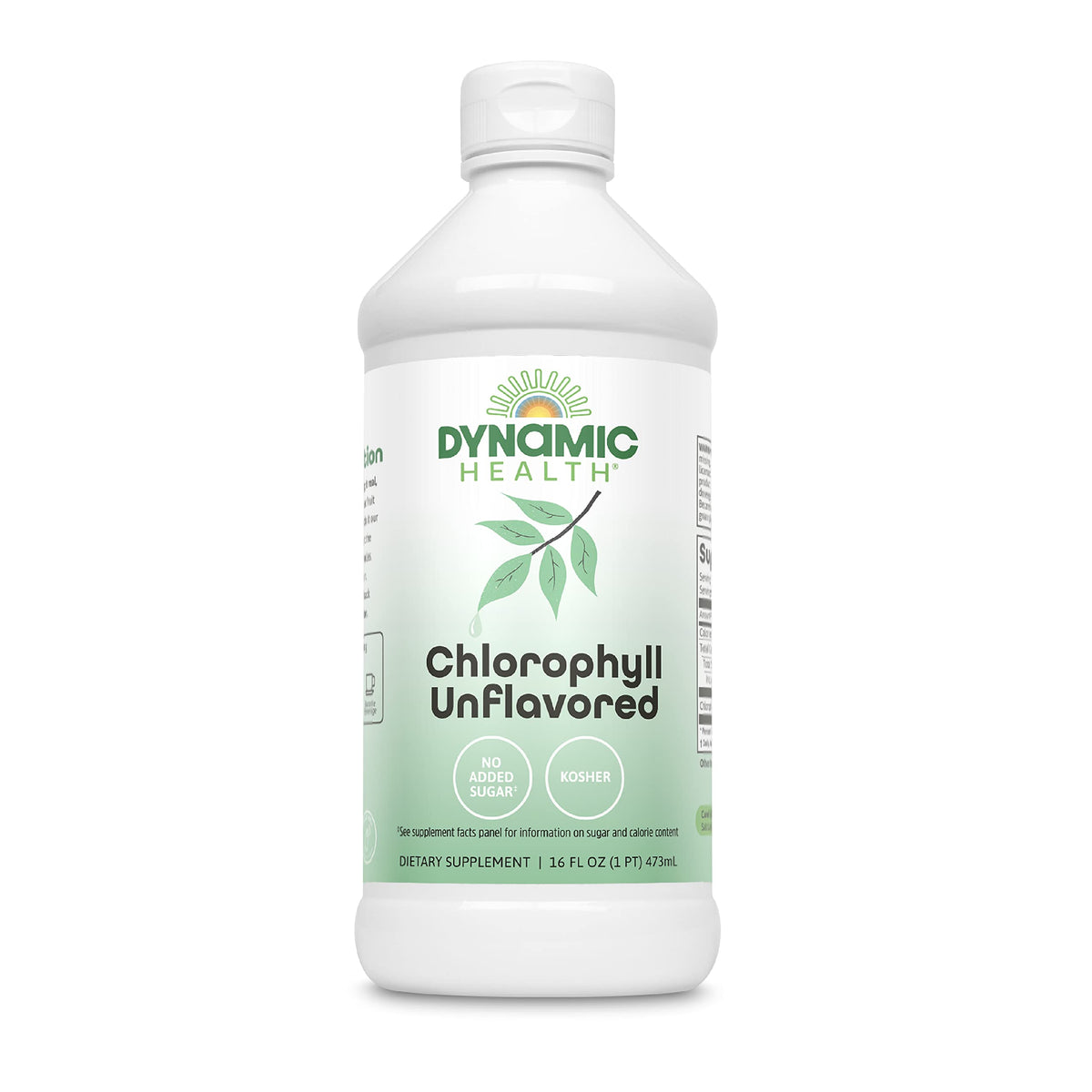 Dynamic Health clorofila líquida sin sabor en botella para mezclar en agua o batidos