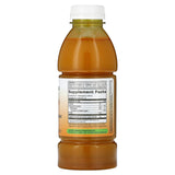 Dynamic Health Turmeric Gold, etiqueta de la botella, destaca jugo de cúrcuma 100% y ausencia de aditivos.