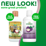 Dynamic Health Mangosteen Gold, vertido en vaso, sabor dulce y refrescante