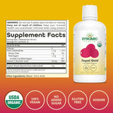 Dynamic Health Nopal Gold, etiqueta destacada, garantía de calidad orgánica.