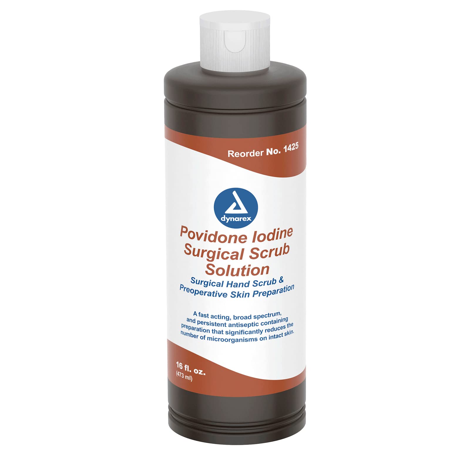 Dynarex povidona yodada, botella de 16 oz, preparación de piel para procedimientos.