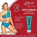 Aplicación nocturna de Nocturslim con masaje suave para absorción.