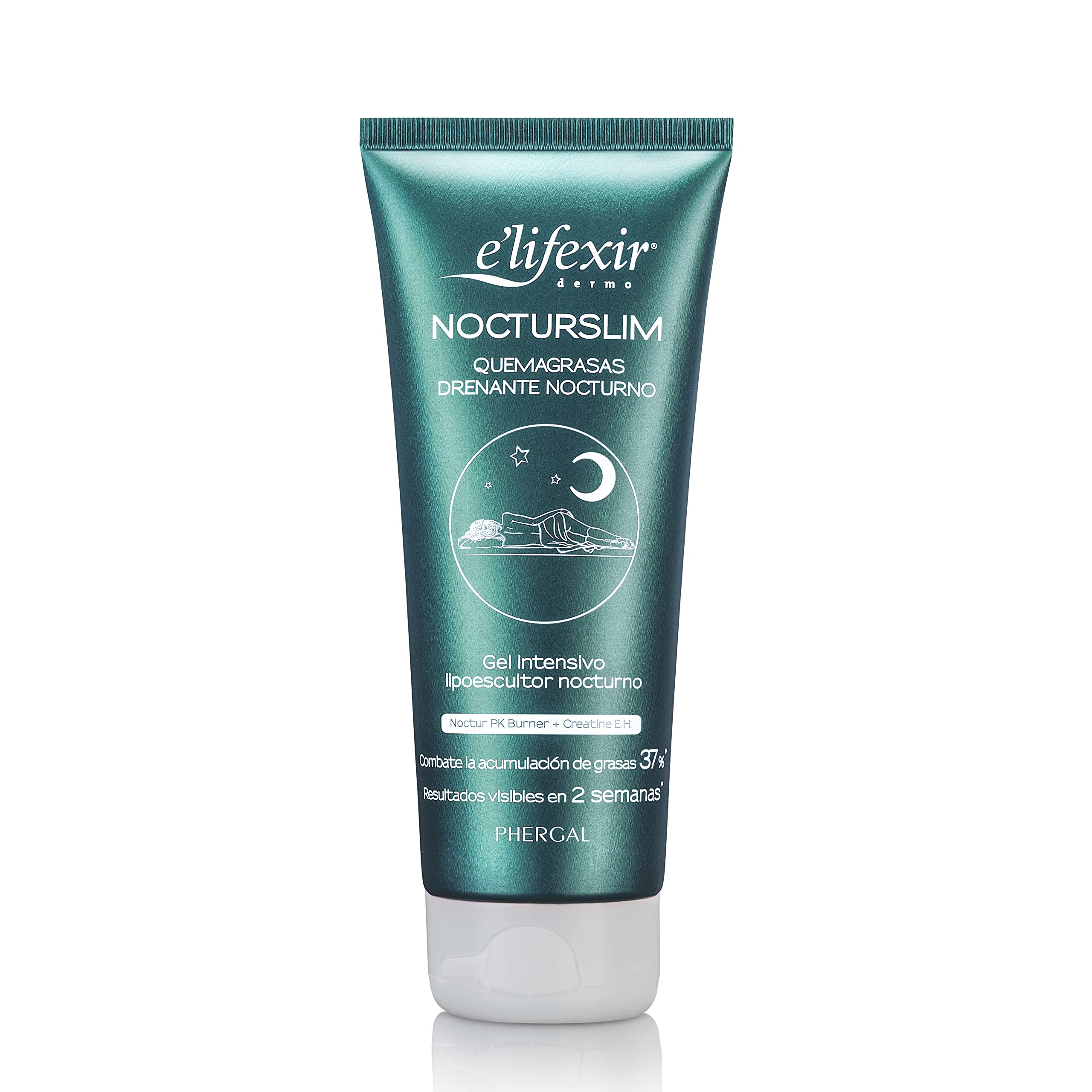 E'LIFEXIR Nocturslim gel en bote de 200 ml para uso nocturno.