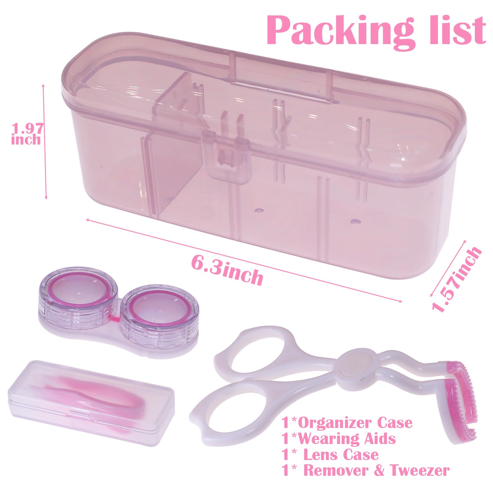 Eagosion capacidad de 6 a 24 lentes, ajusta para uso diario.