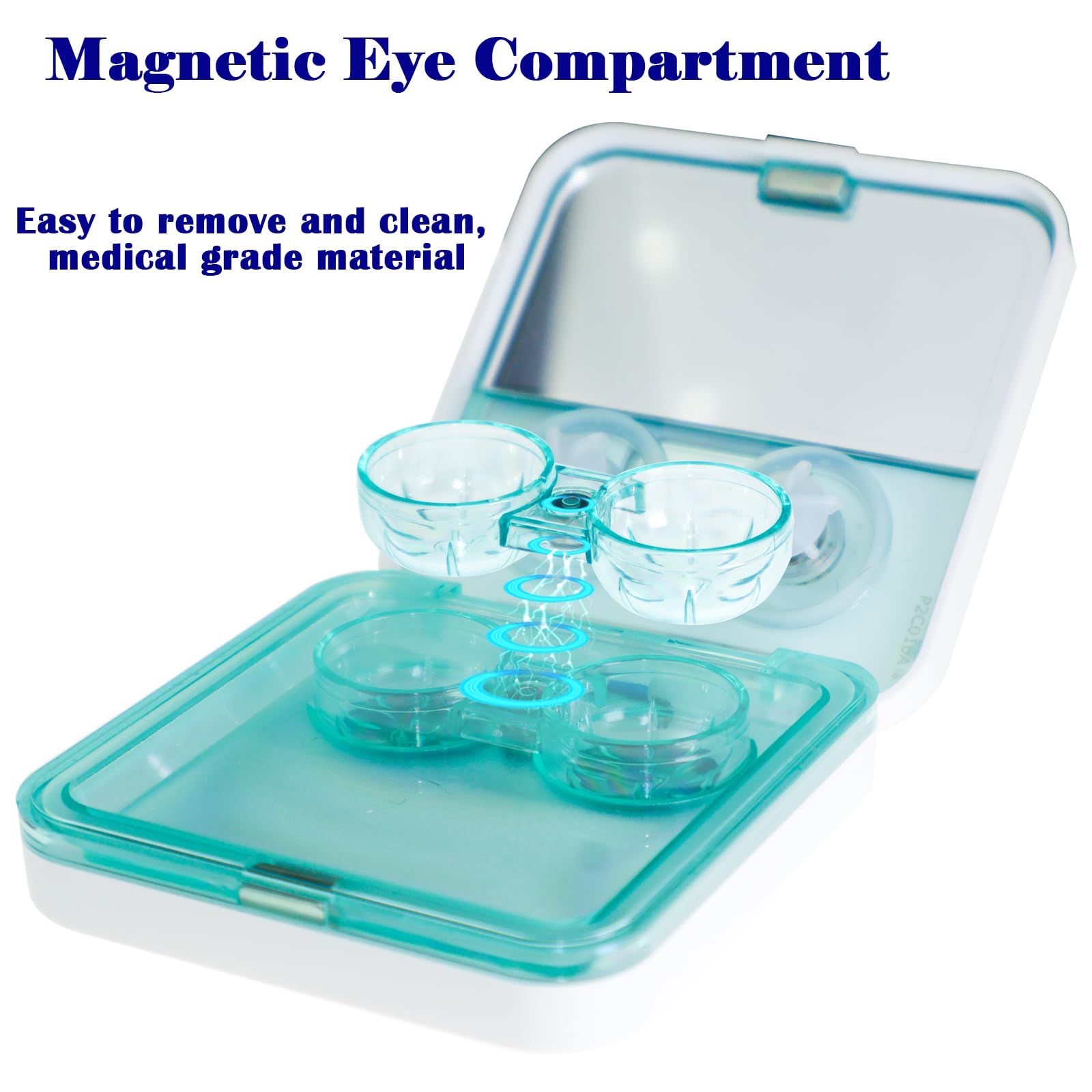 Eagosion carcasa de grado médico, duradera para el cuidado diario de lentes.