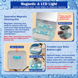 Almacenamiento magnético de lentes facilita organización y limpieza con EV Pro.
