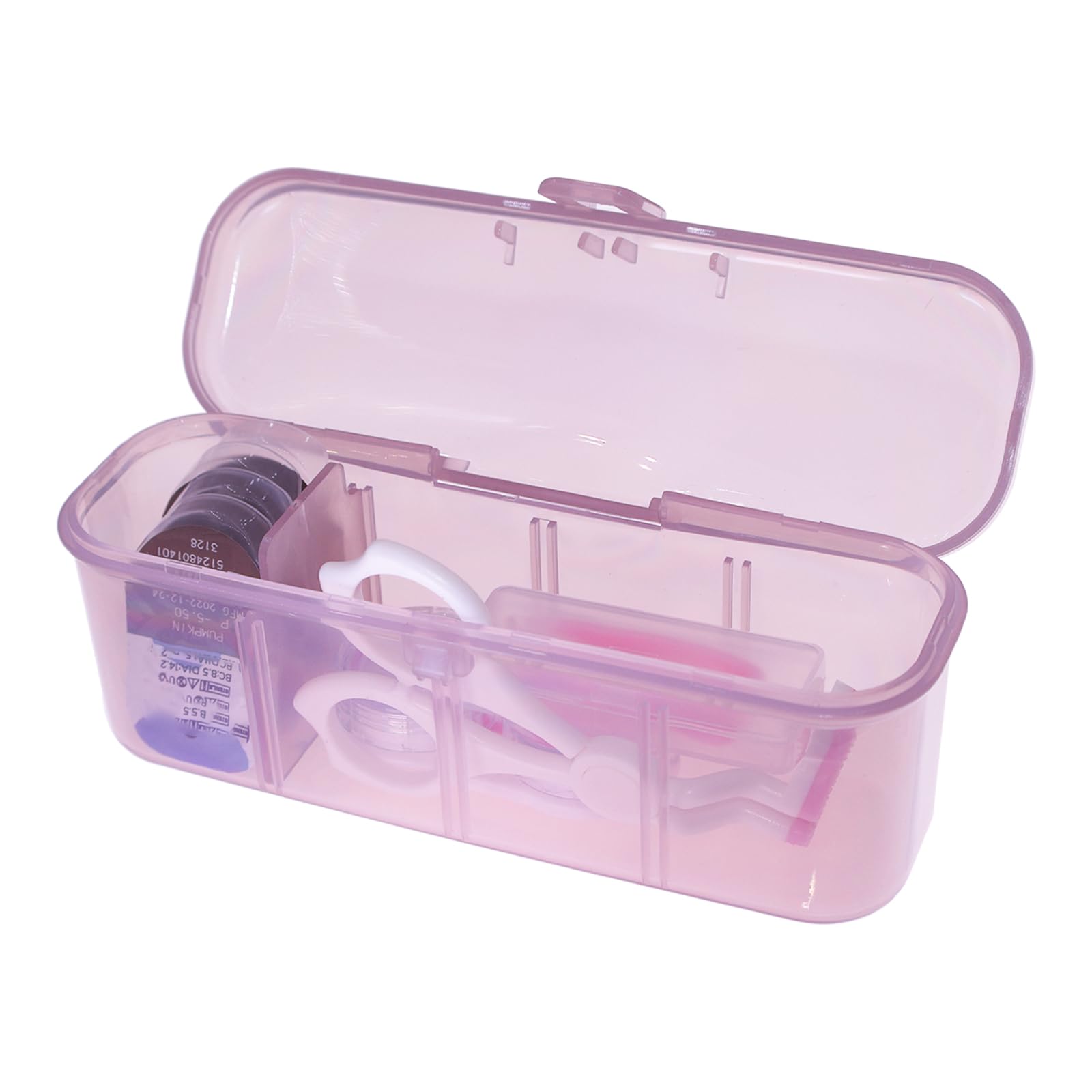 Eagosion organizador diario de lentes de contacto, caja abierta con capacidad para 6 lentes.