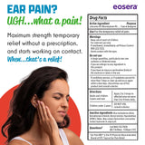 Ear Pain MD: empaque con indicaciones claras para uso familiar.