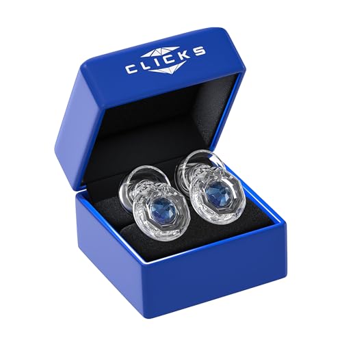 Tapas de gema azul de Eargasm Clicks, combinables con cualquier atuendo