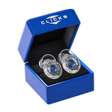 Tapas de gema azul de Eargasm Clicks, combinables con cualquier atuendo