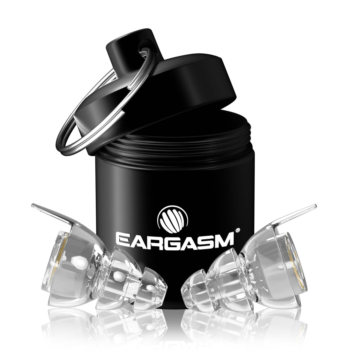 Tapones Eargasm transparentes para oídos, protección discreta en conciertos