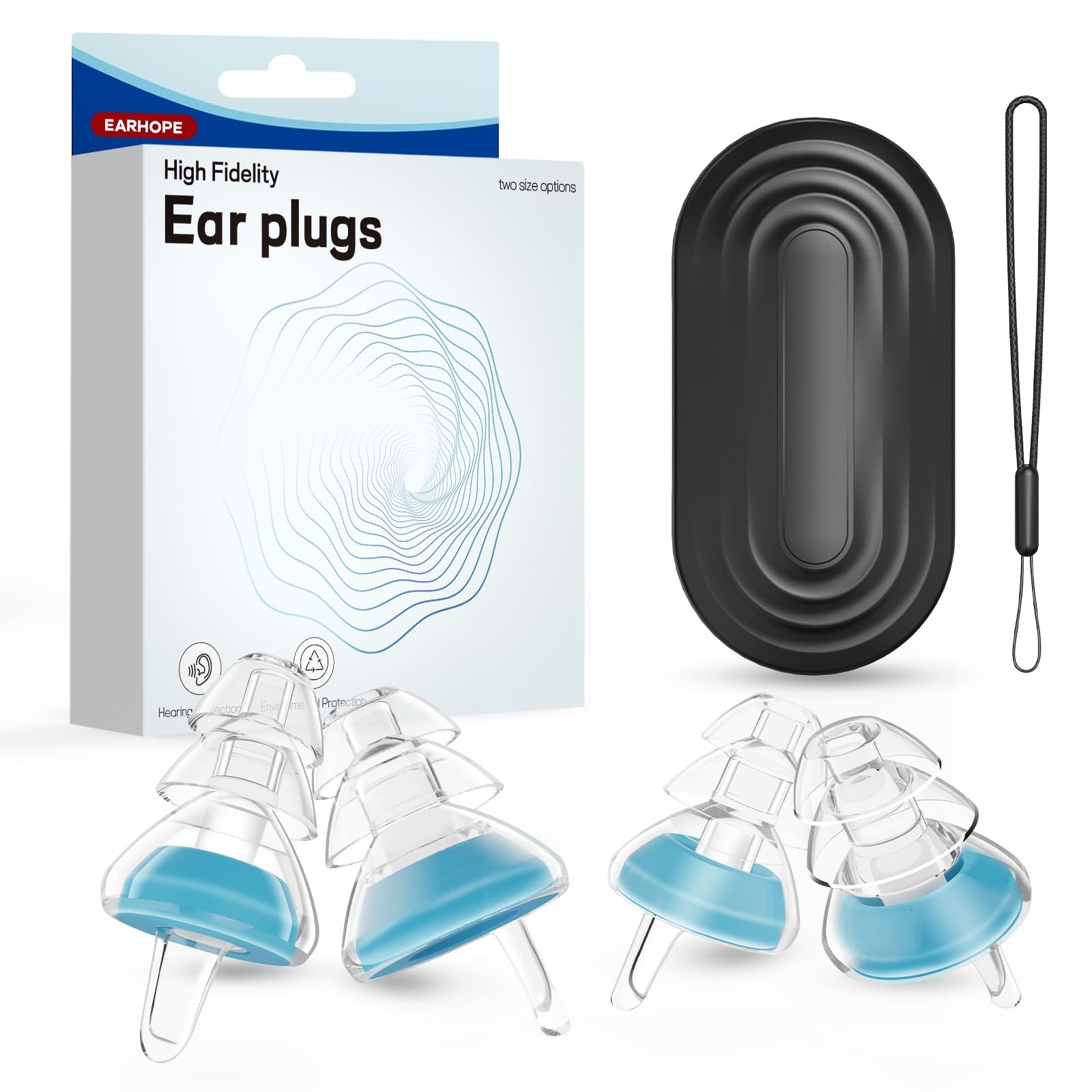 EARHOPE tapones concierto: silicona suave para confort diario y sonido claro