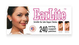 EarLite 240 parches invisibles para pendientes protegen el lóbulo sin verse durante todo el día