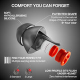 EarPeace Moto Pro filtros-pro-set para ajustar la protección.