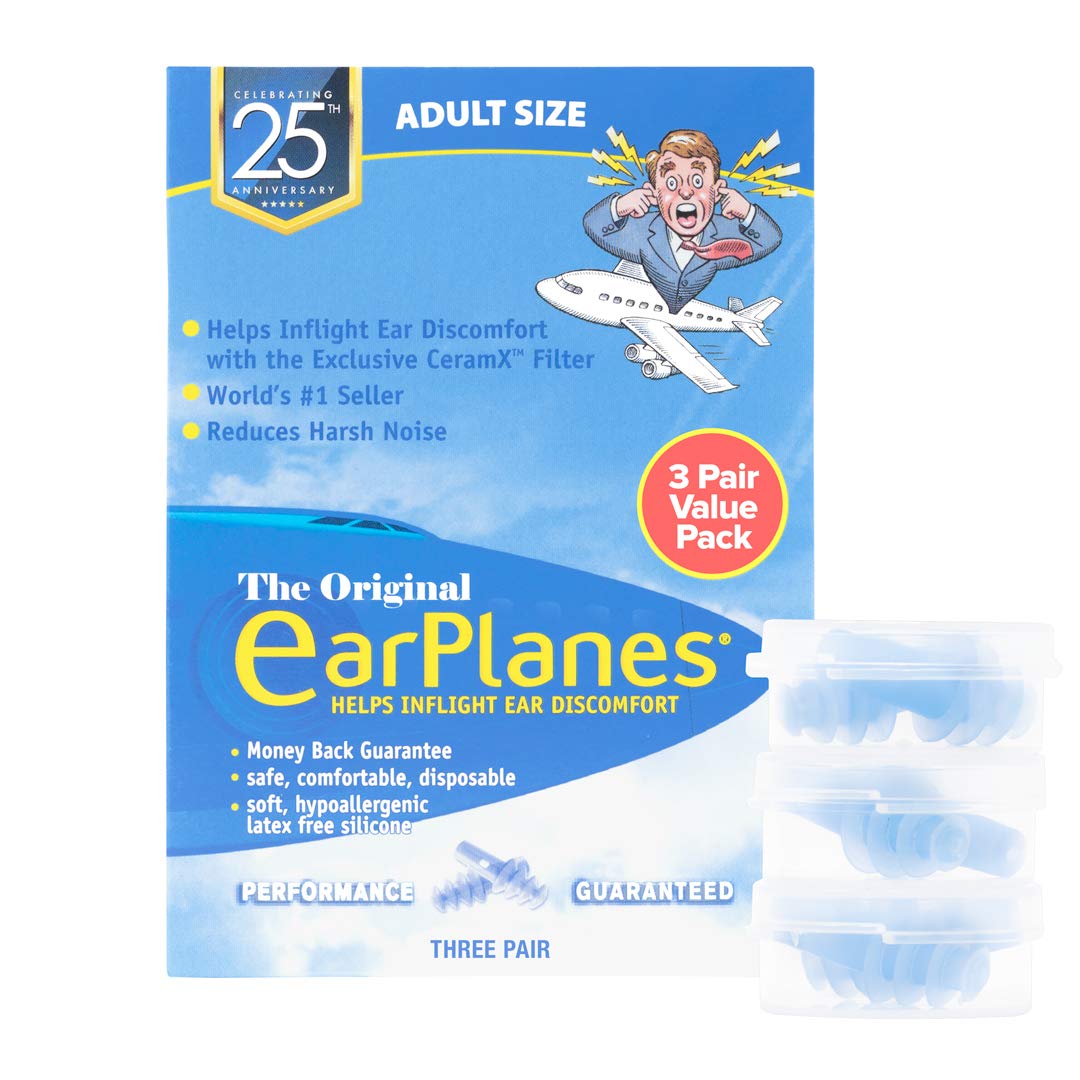 EarPlanes pack de viaje práctico para llevar en cabina durante el vuelo.