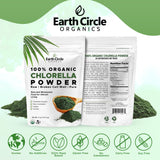 Chlorella Powder de color verde intenso, indicio de clorofila y nutrición
