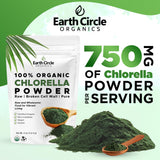 Cuchara medidora de Earth Circle Organics Chlorella Powder para dosis consistentes