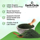 Proceso sostenible de Earth Circle Organics Chlorella Powder en granja de algas