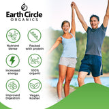 Chlorella Powder verde de Earth Circle Organics, textura fina lista para mezclar