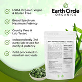 Earth Circle Organics Chlorella, tabletas listas para batido suave.