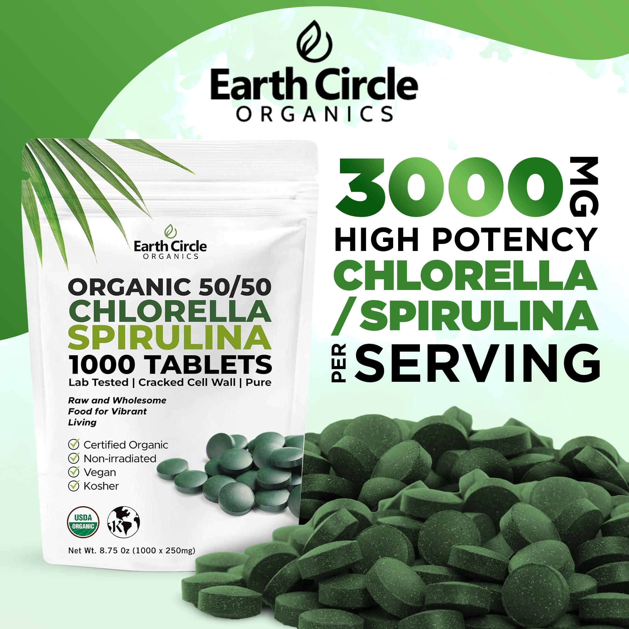 Earth Circle Organics producto vegano y kosher para dietas basadas en plantas.
